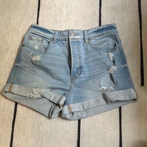 Eunina Blue Jean Shorts Distressed Cutoff Style